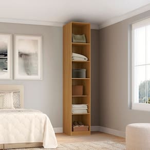 Módulo Closet sem Portas com Prateleiras e Cabideiros 45cm Altezza Freijó