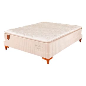Cama Box Queen Size (box + Colchão) 158x198x73 Prorelax Látex Firm Pillow Top com Látex - Bege