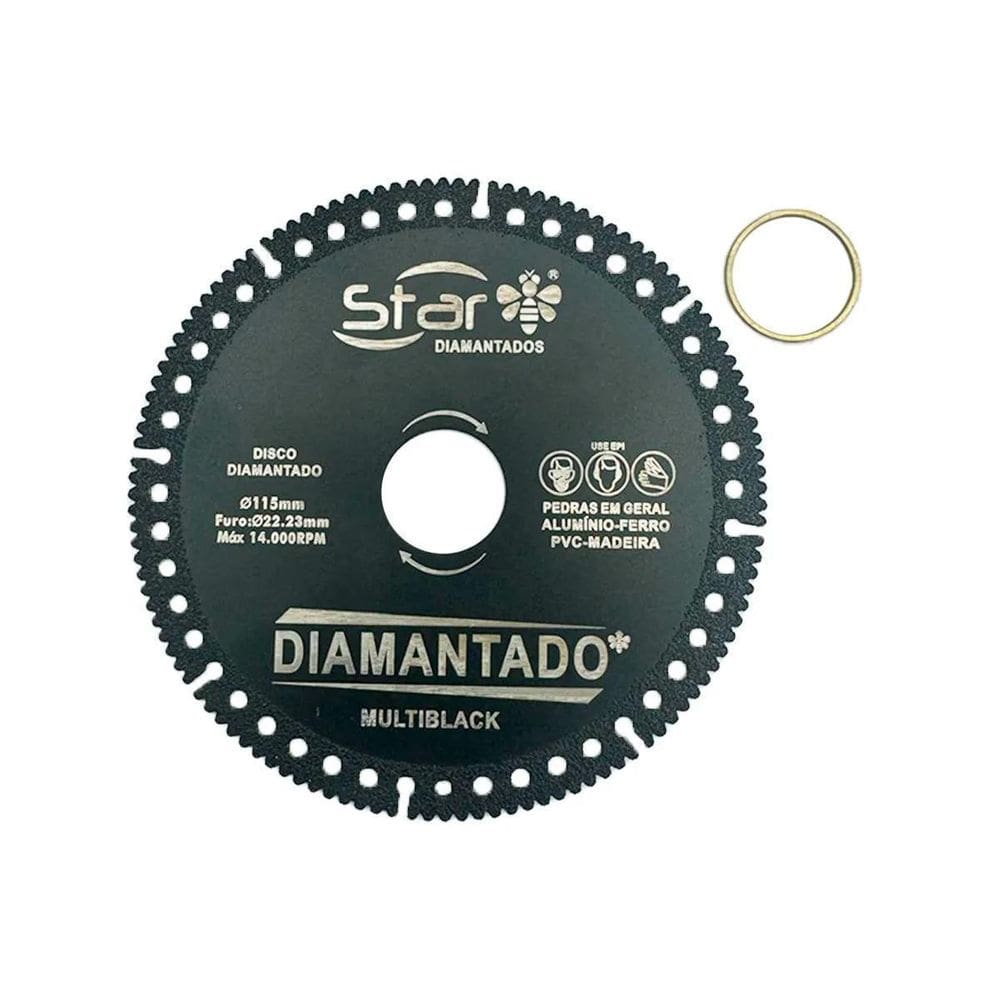 Disco De Corte Multiblack 115X22,23 - Dc-115-Mb
