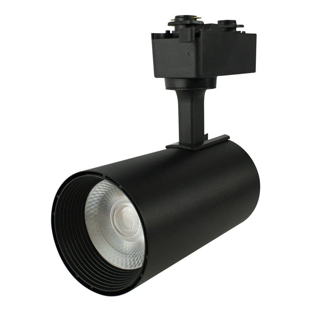 Spot Trilho Led 12w 3000k Bivolt Luz Quente Foxlux Preto