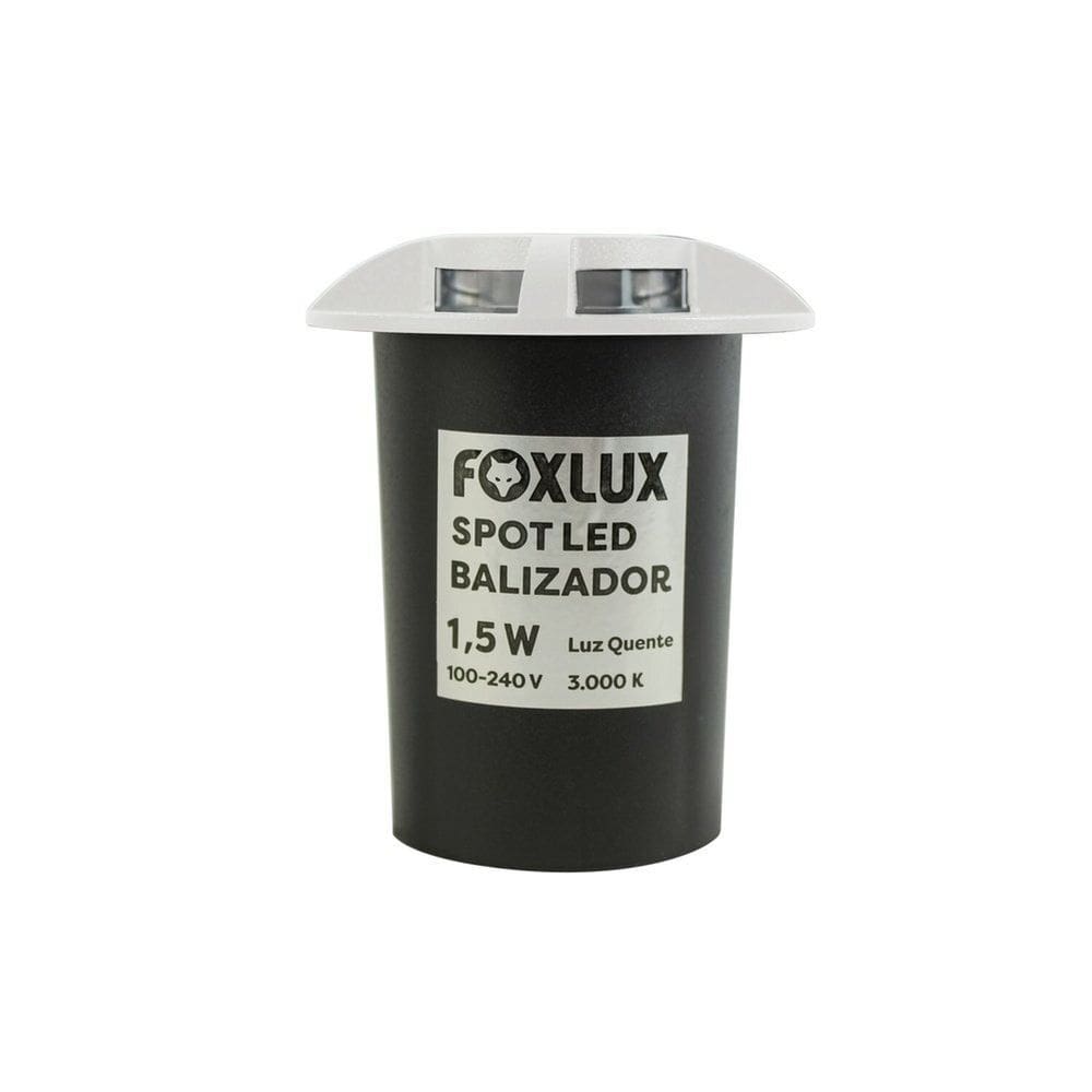 Spot Baliza Led 1,5w 3000k 4 Fachos Parede Foxlux Branco