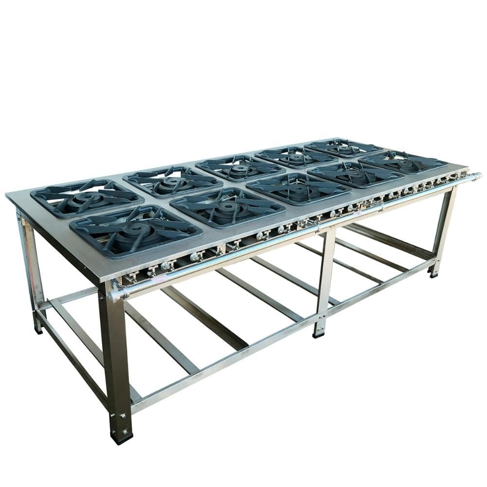 Fogão 10 Bocas Cefaz Diamond Baixa Pressão Inox - Cfzd-062