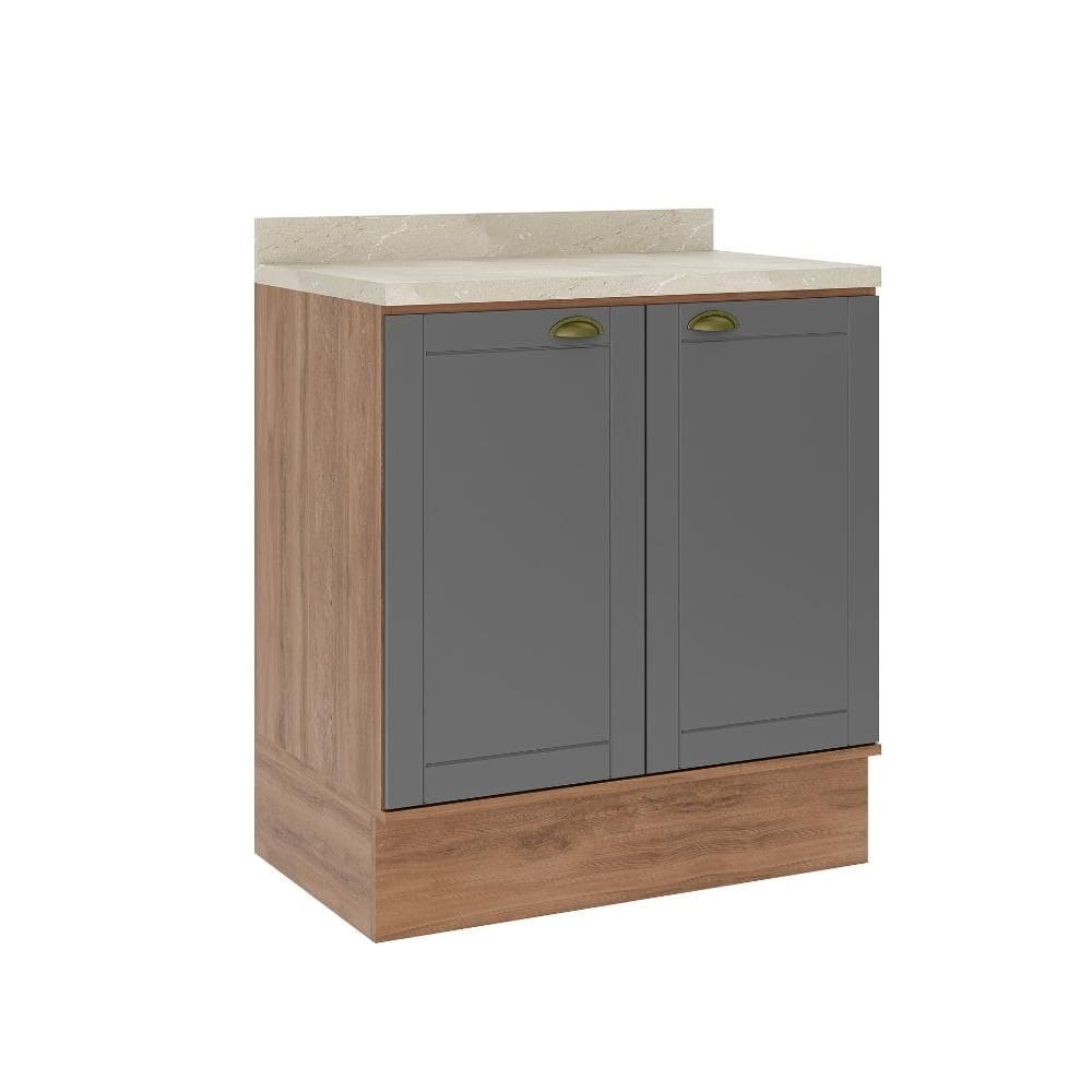 Balcão Milla 2 Portas Nog/Cinza 80 Carraro