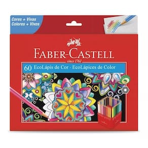 Lápis De Cor 60 Cores Faber Castell Ecolápis