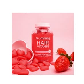 Suplemento Gummy Hair Vitamin Cabelos E Unhas Sabor Morango