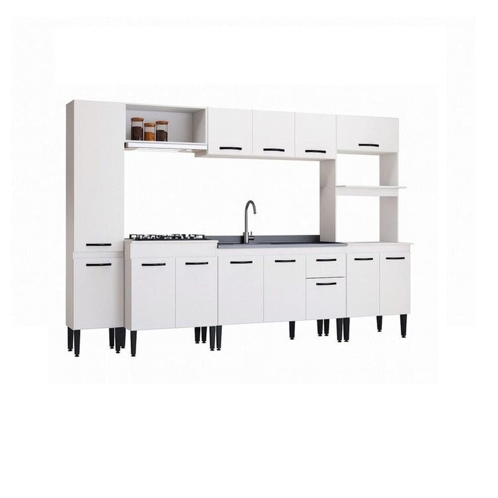 Cozinha 6 Peças 9 Portas Light Branco