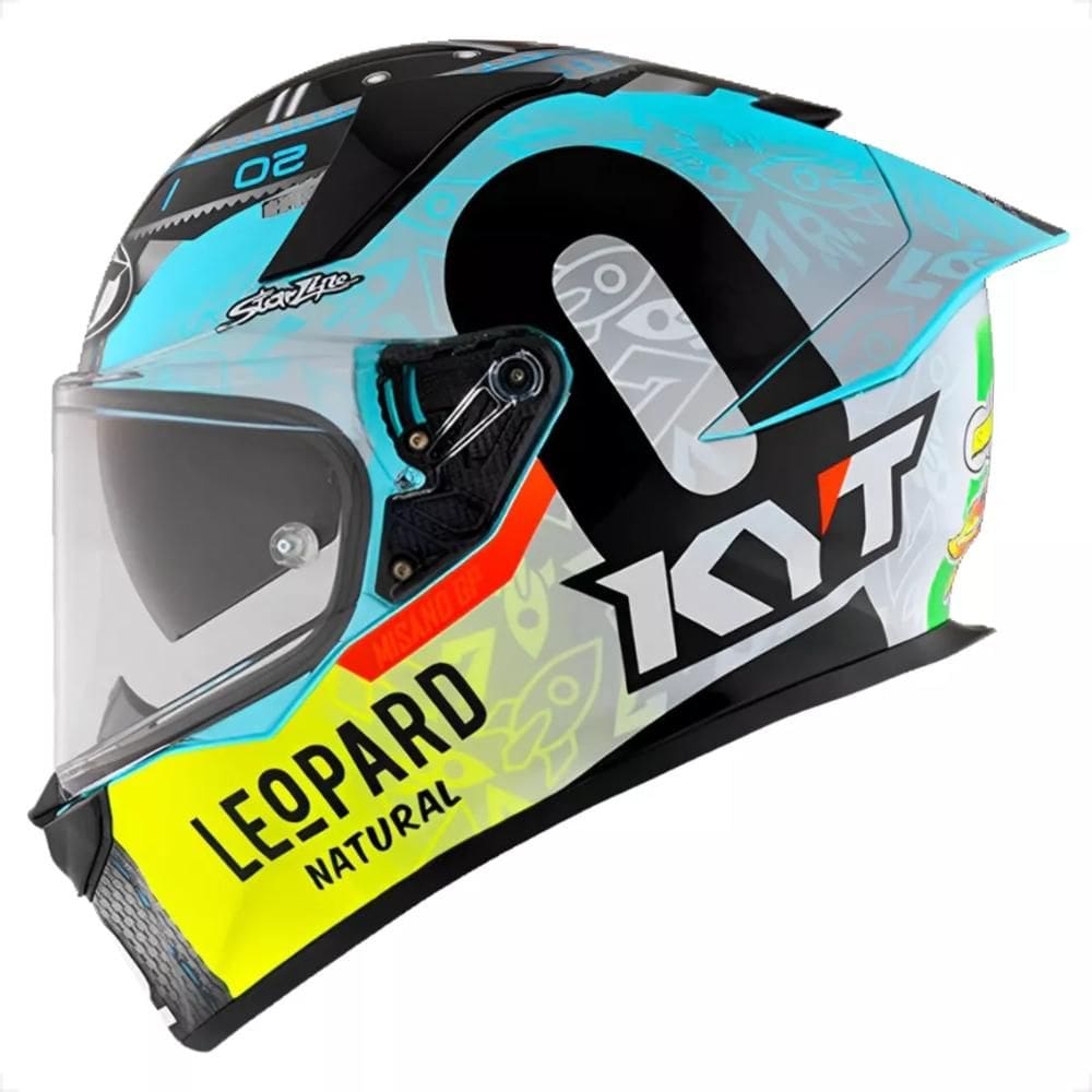 Capacete KYT R2R Foggia Misano Mugello Masia Leopard Moto GP