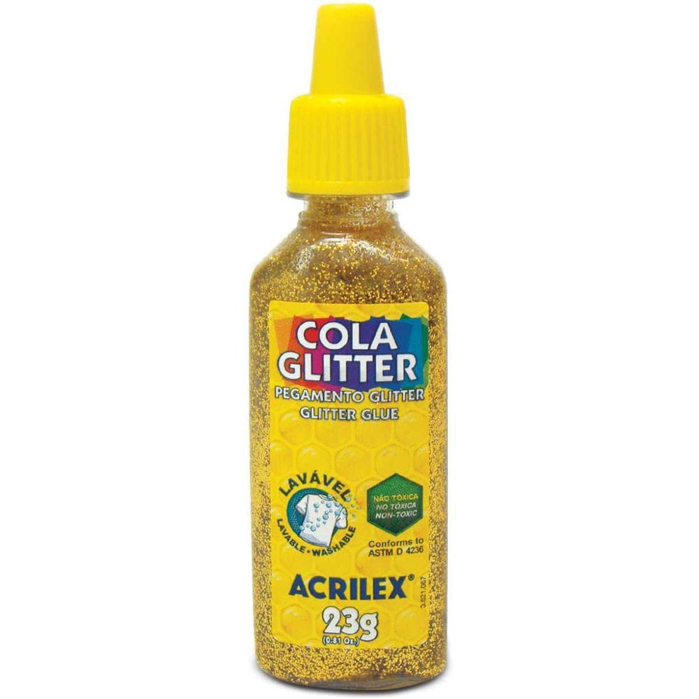 Cola Com Glitter Tubo 23G. Ouro