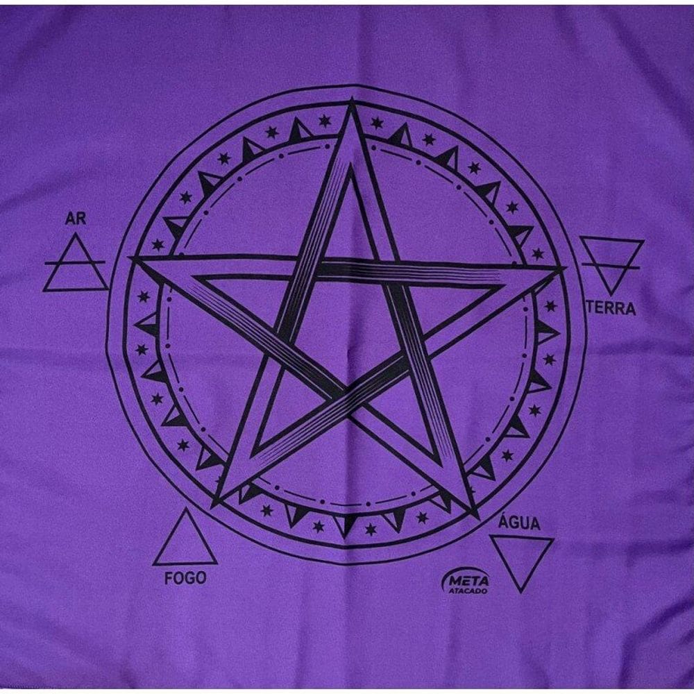 Toalha Pentagrama Tecido Jogo Cartas Tarot - Selecione a Cor