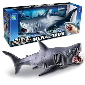 Brinquedo Tubarão Megalodon Realista Grande 45cm Em Vinil