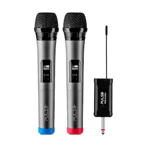 Microfone Duplo Sem Fio Pulse Pro SP801 UHF Com