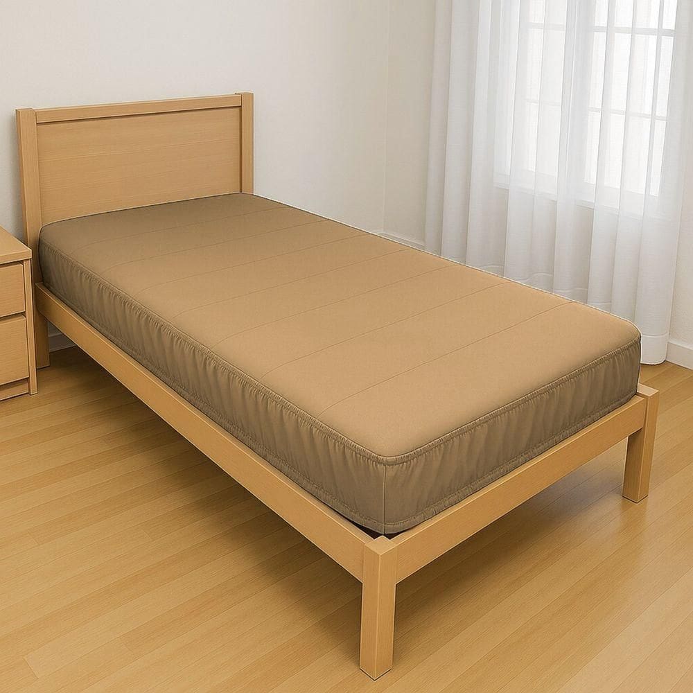 Capa Colchão Solteiro Impermeável Hospitalar Com Zíper - Bege 88x188x16cm