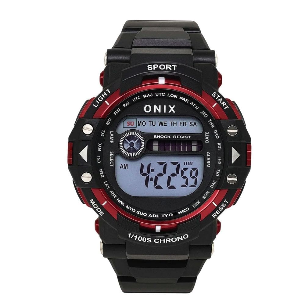 Relógio Masculino Onix Digital IT-840(2801) Preto e Vermelho