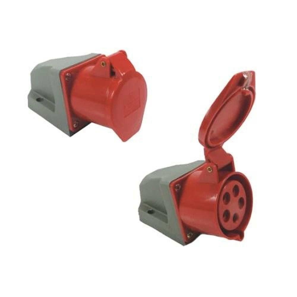 Tomada Industrial Sobrepor 16a 3p+t+n 380v/440v Soprano Ip44 Nbr Iec 60309-1 Nbr Iec 60309-2