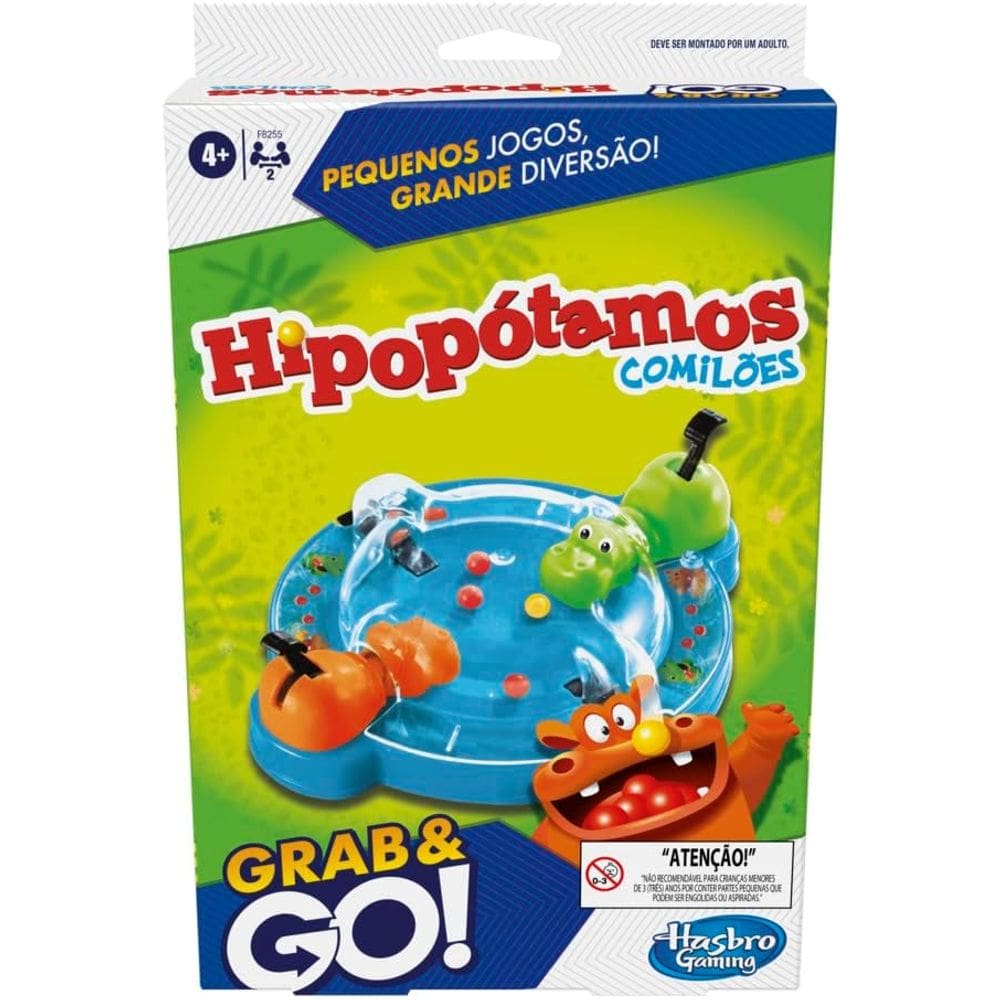 Jogo Grab and Go Hipopótamos Comilões - F8255 - Hasbro
