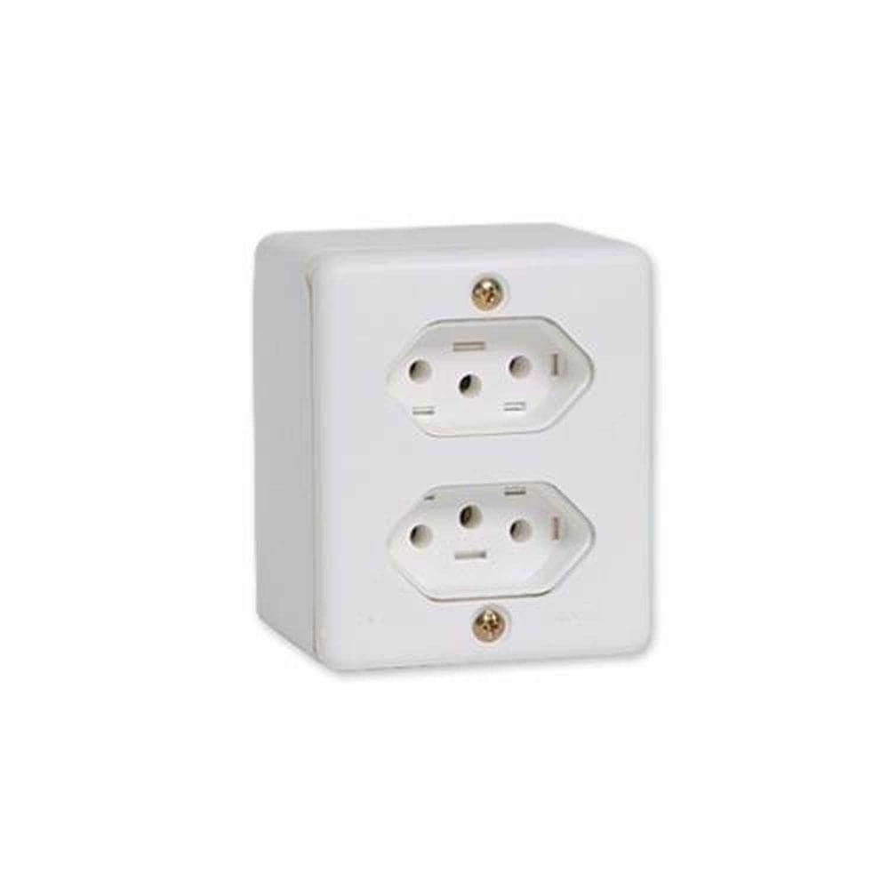 Tomada 3p 10a Linha Box Ilumi - Conjunto Com 2 Unidades