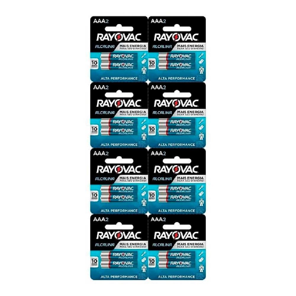 Pilha Alcalina Aaa2 Rayovac Multiblister Com 16 Unidades