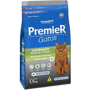 Premier A.I.Gatos Cast.Frango Acima 12 Anos 1,5 Kg
