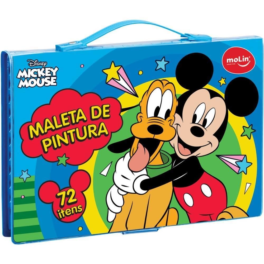 Maleta Para Pintura Mickey 72 Itens diversos - Molin