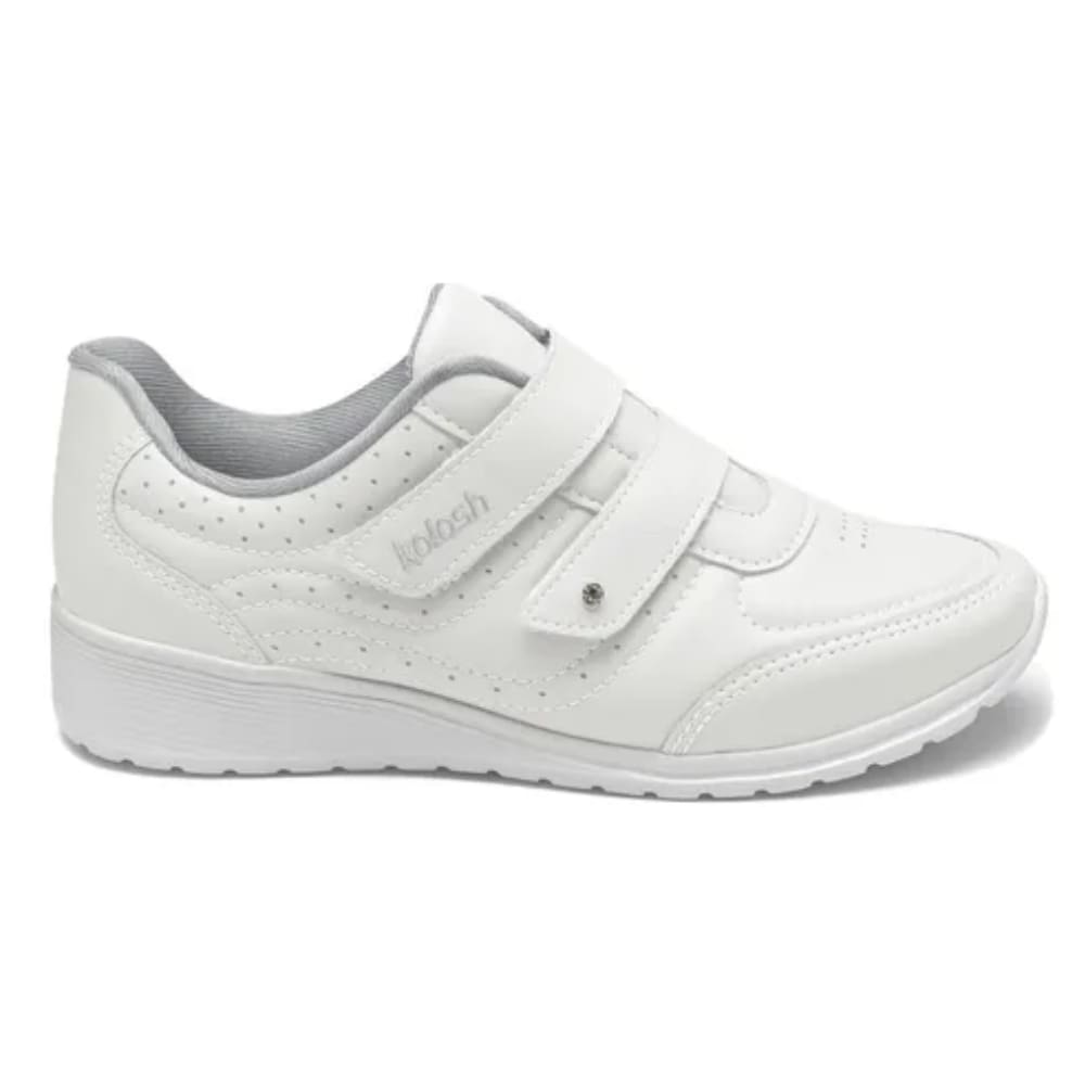 Tênis Casual Kolosh Moderno Estilo Calce fecho aderente Feminino Branco