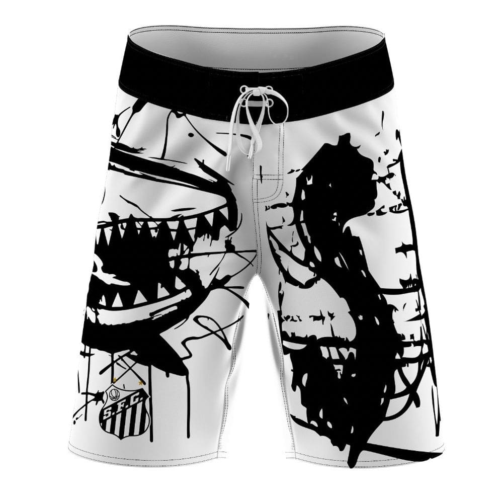 Bermuda | Short do Santos Peixe Tactel Elastano - Peixe Devorador - Oficial