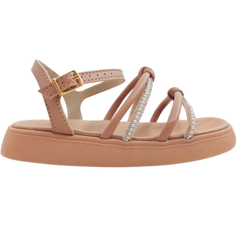 Sandália Infantil Menina Papete Casual Dia a Dia Escola com Strass Conforto Molekinha 2358.106