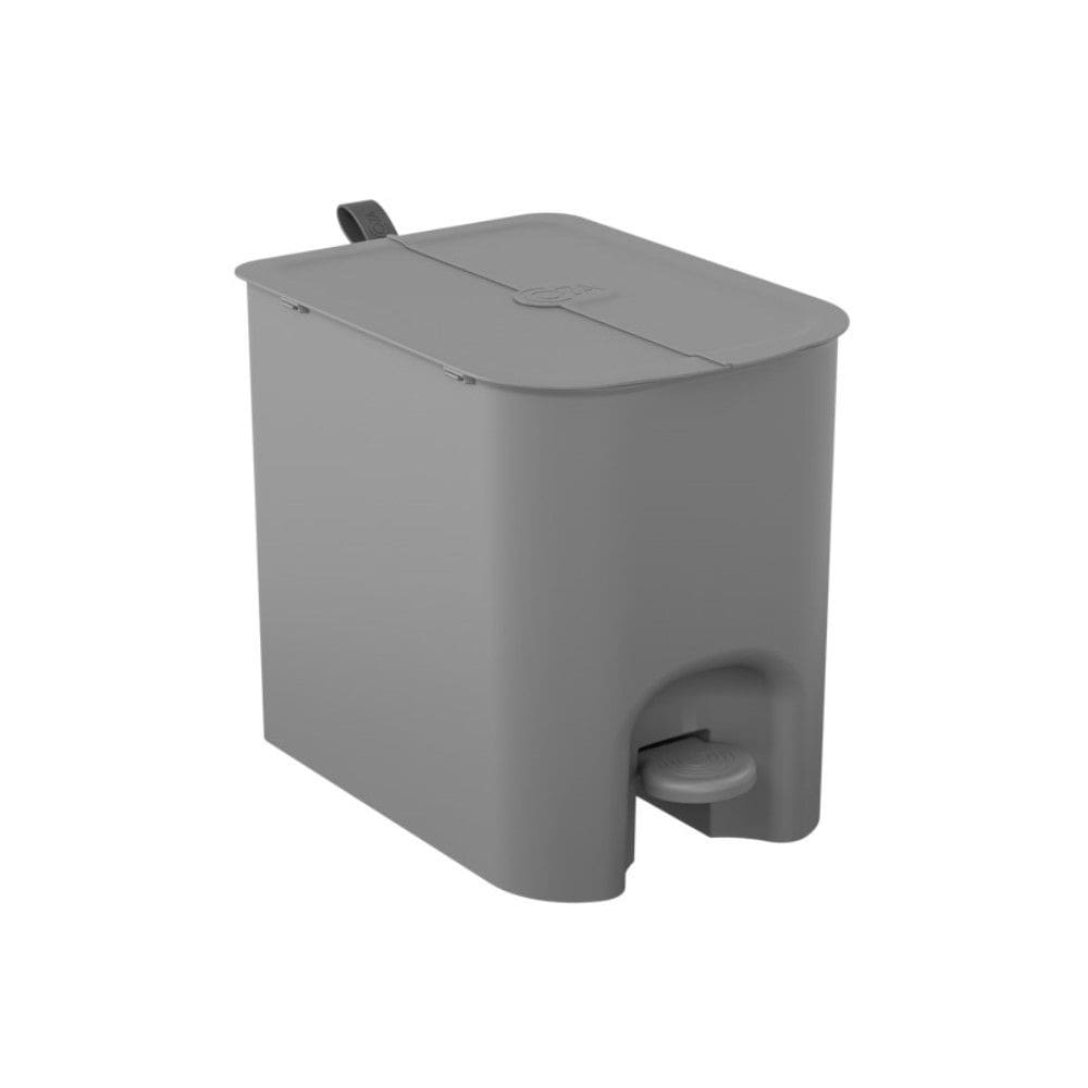 Lixeira com Pedal Borboleta 12L Cinza com Alça grafite Coza