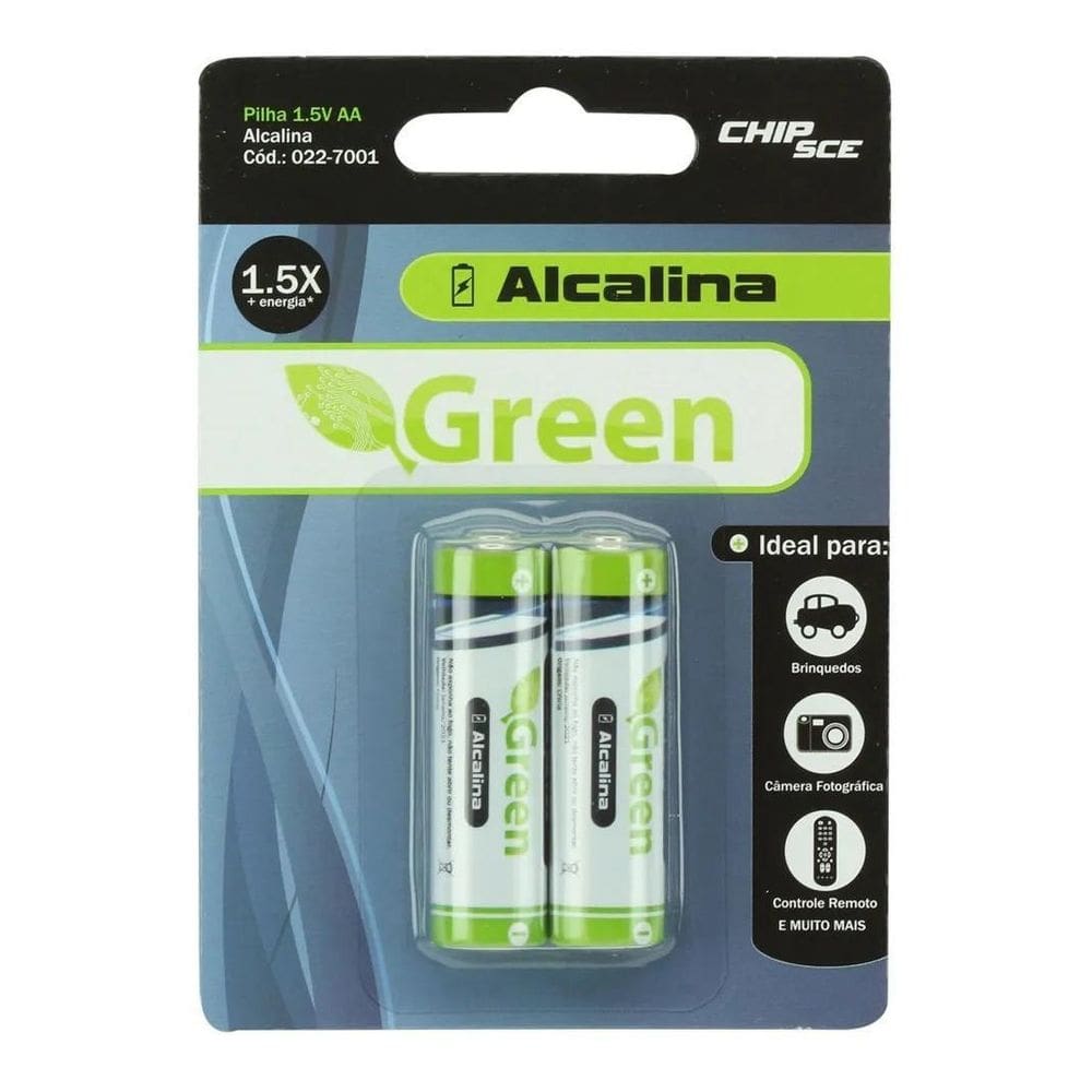 Pilha Alcalina Aa 1.5V | Green 022-7001 | Chipsce