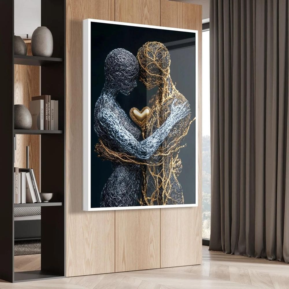 Quadro Casal Conexão Entre Almas - 70X50Cm