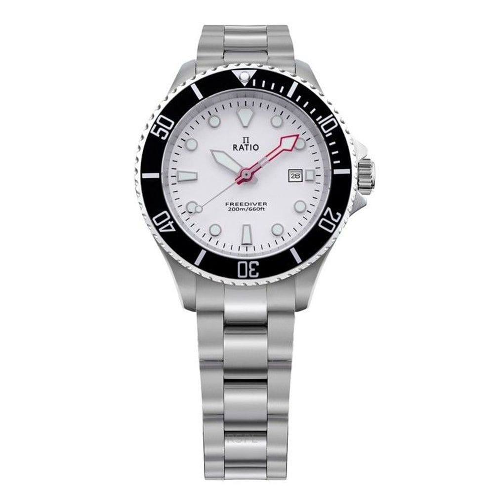 Relógio RATIO FreeDiver RTFL802 Quartz White Dial 200m