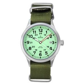 Relógio masculino RATIO Quest RTQ015 Field 100m com cristal de safira