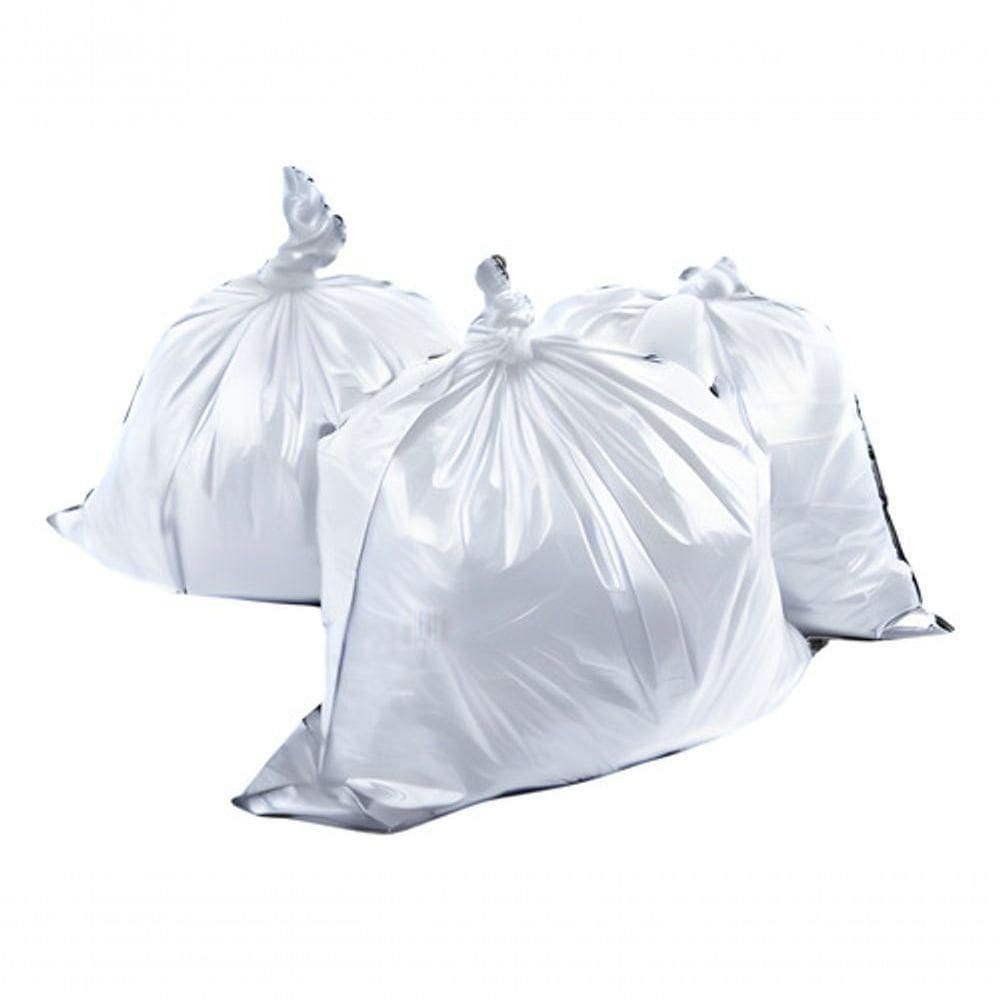 Saco De Lixo 30 Litros Super Reforçado Branco- 100 Unidades