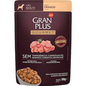 Gran Plus Gourmet Sache Caes Ad. Frango 100g