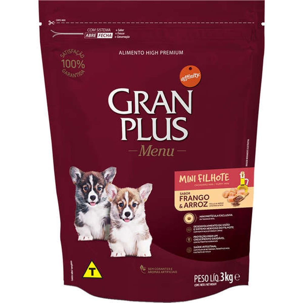 Gran Plus Caes Filh. Mini Frango 3 Kg