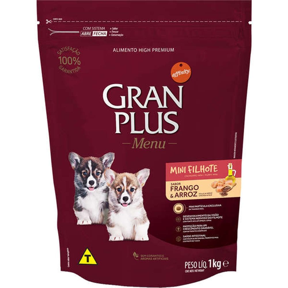 Gran Plus Caes Filh. Mini Frango 1 Kg