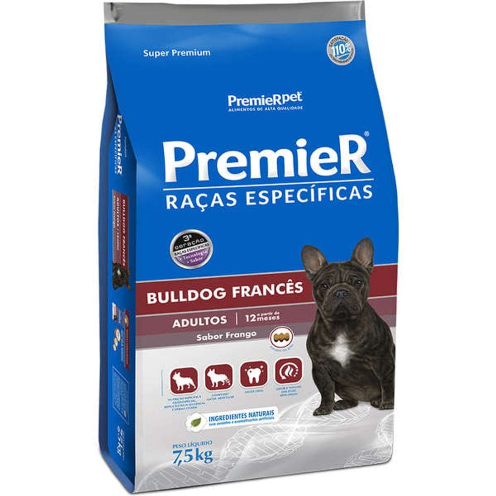Premier Raças Bulldog Frances 7,5 Kg