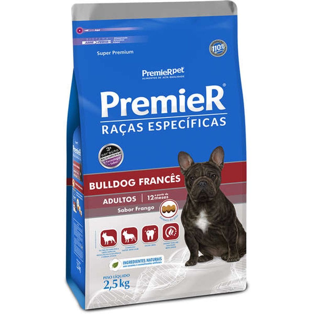 Premier Raças Bulldog Frances 2,5 Kg