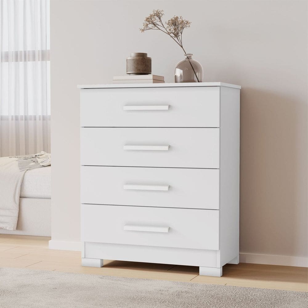 Cômoda 4 Gavetas Compacta 64cm Lídia Branco