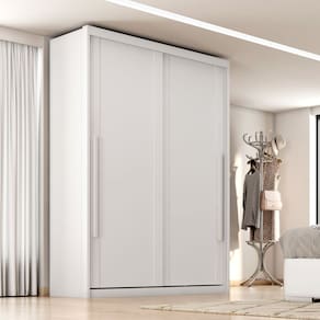 Guarda-roupa Mdf 2 Portas 3 Gavetas Splendido Branco Absoluto