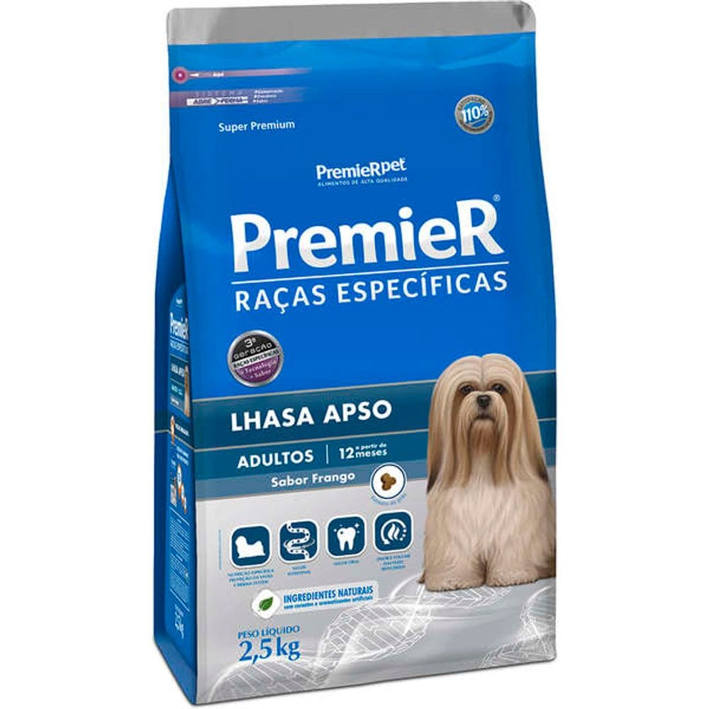 Premier Raças Lhasa Apso Ad. 2,5 Kg