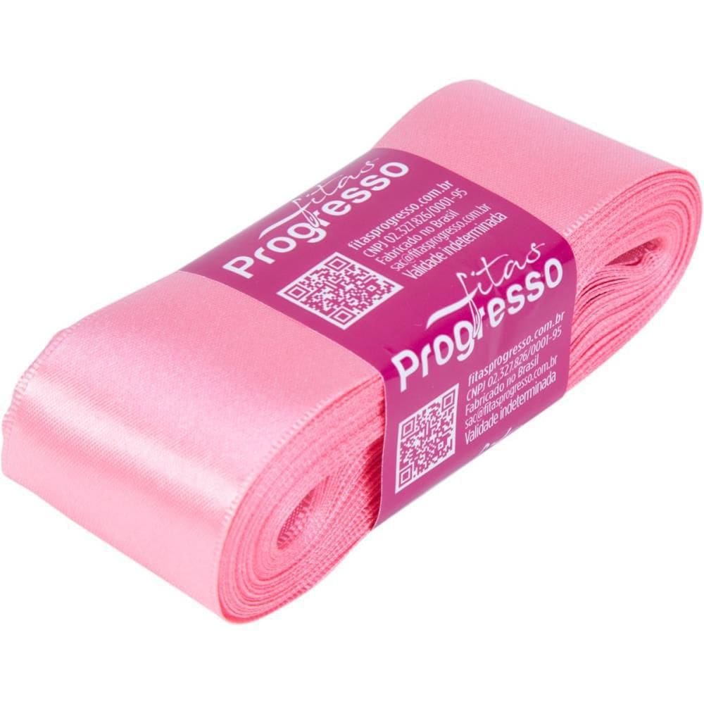 Fita De Cetim 38Mm 10M. Rosa Petala 009 - Fitas Progresso