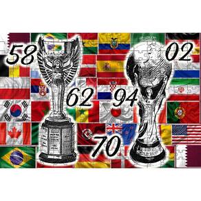 Quebra-cabeça em MDF Taça da Copa do Mundo 2022 É nossa de 120 peças