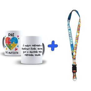 Kit Presente Sou Pai de Neurodivergente Com Caneca , Chaveiro e Cordão Puzzle