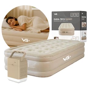 Colchão Inflável Solteiro Raised Elevado com Bomba Lítio USB VG Plus