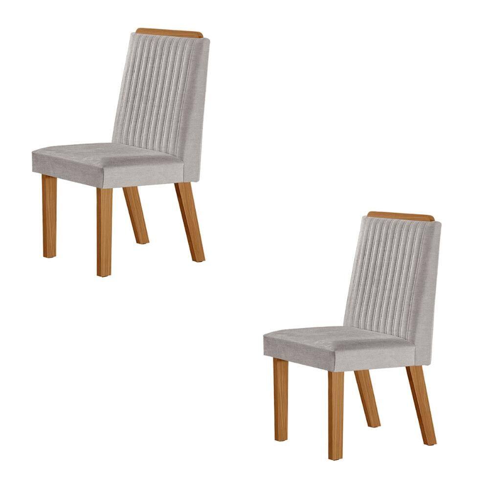 Conjunto de 2 Cadeiras Riviera com Tecido Linho