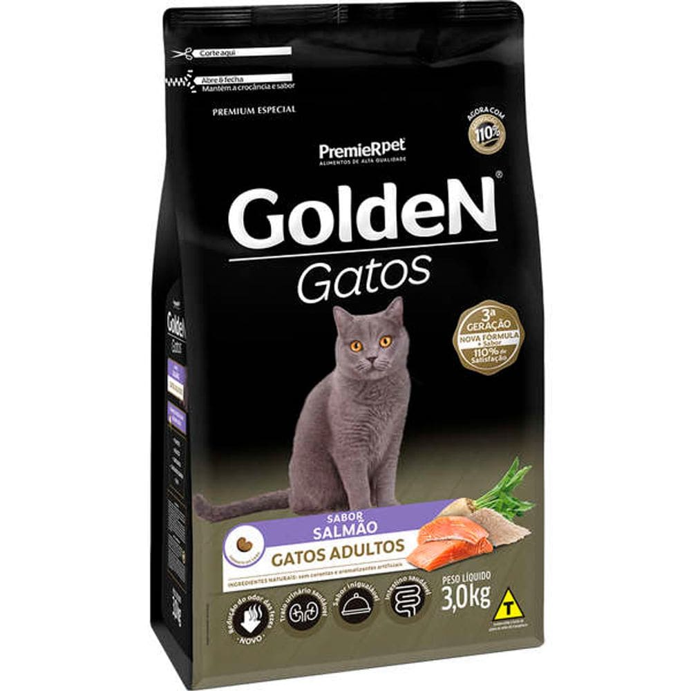 Golden Gatos Ad. Salmao 3 Kg