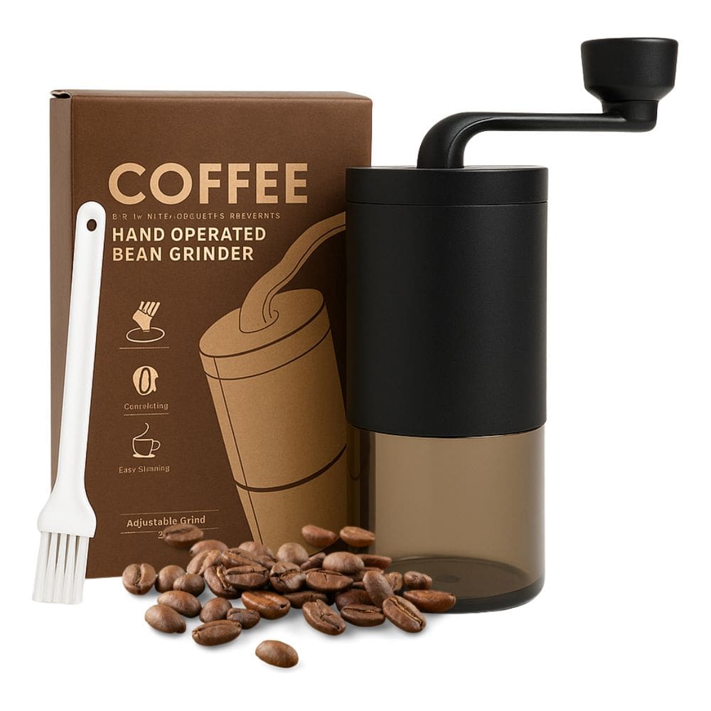 Moedor de Café Manual Grãos Manivela Portatil Ajuste Moagem