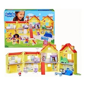 Peppa Pig Casa Grande Da Familia 80 Cm – C/ 3 Figuras ( Evie, George e Peppa ) e Acessorios - Hasbro