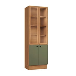 Cristaleira Kappesberg Pixel 4 Portas Canela/verde Frevo 70cm