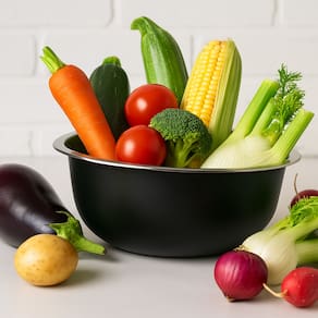 Kit 5 Tigelas Bowl Inox Redonda Preto 2 Litros Açaí Frutas Sobremesas